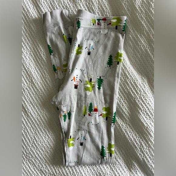 Hanna Andersson Moon and Back: Pajama PJ Pants Snowman & Tree Print: Size 14 - Picture 1 of 6
